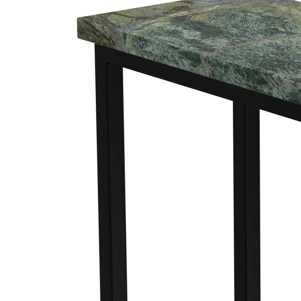 Simpli Home Skyler 18 in. Rectangle Genuine Marble/Iron C