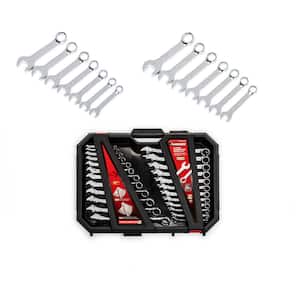 SAE/MM Combination and Stubby Wrench Set (38-Piece)