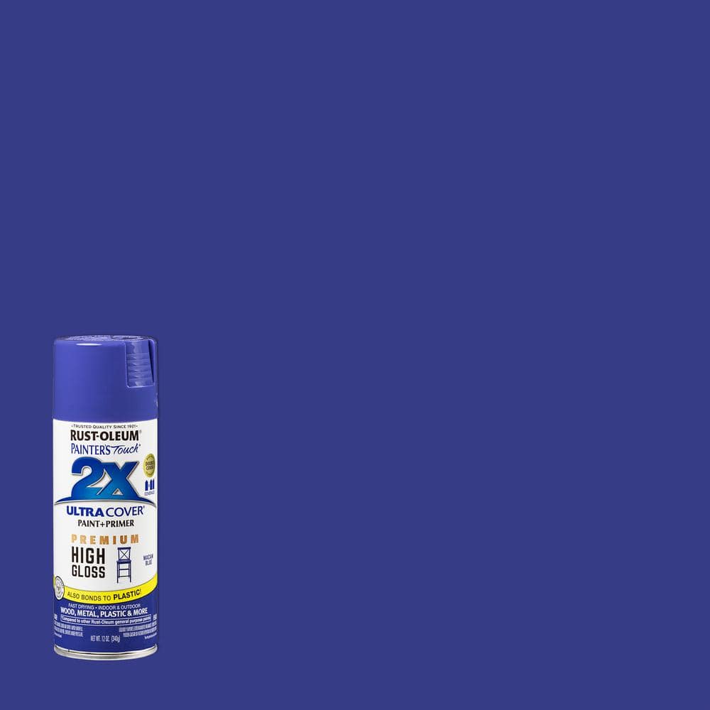 Rust-Oleum Painter's Touch 2X 12 oz. High Gloss Macaw Blue Ultra Cover ...