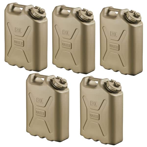 Lightweight BPA 5-Gal. 20 Liters Portable Water Storage Container (5-Pack)