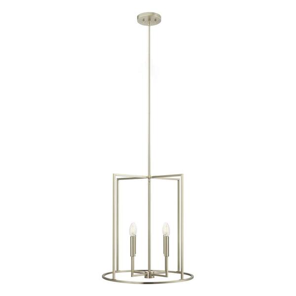 Sea Gull Lighting Stirling Brushed Nickel Traditional Cylinder Kitchen Island Light