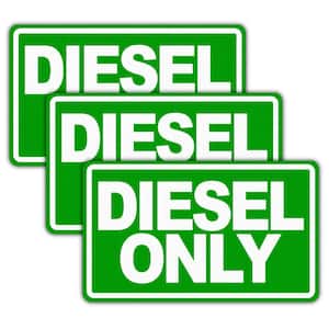 5 in. x 3 in. Diesel Only Decal Reflective Diesel Only Sign on Fuel Tank Signage to Prevent User Error (3-Pack)