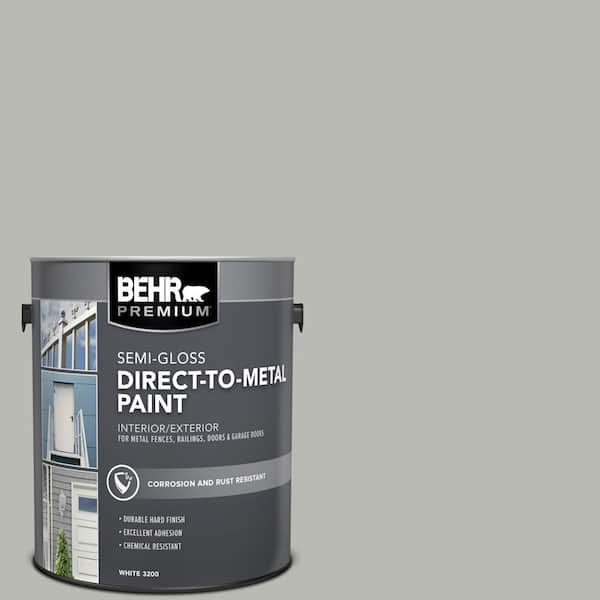 BEHR PREMIUM 1 gal. #PPU18-11 Classic Silver Semi-Gloss Direct to Metal Interior/Exterior Paint