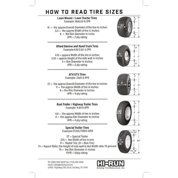 Hi-Run Highway Trailer 60 PSI 4.8 in. x 12 in. 4-Ply Tire Hi-Run Highway Trailer 60 PSI 4.8 in. x 12 in. 4-Ply Tire
