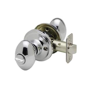 Egg Polished Stainless Privacy Bed/Bath Door Knob
