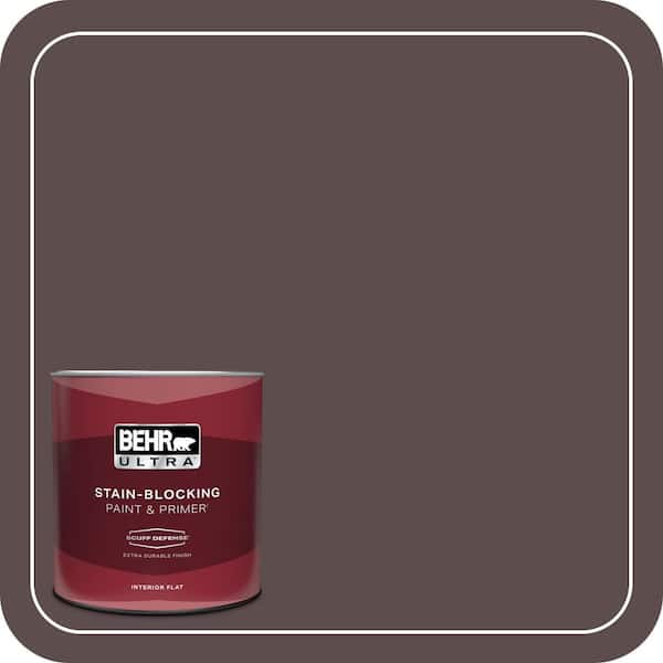 BEHR ULTRA 1 qt. #740B-7 Smooth Coffee Extra Durable Flat Interior Paint & Primer