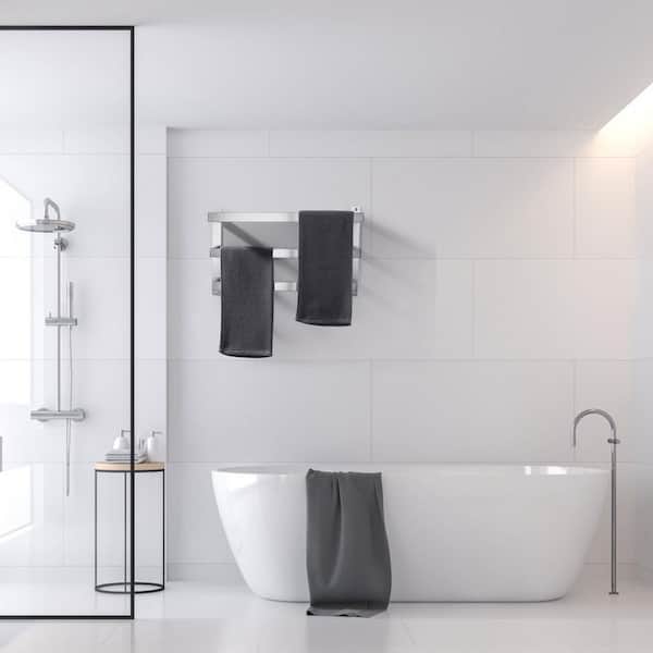 20 in. Wall Mount Stainless Steel 3-Tier Bathroom Towel Rack Towel Rod Holder in Brushed Nickel