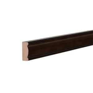 Edinburge Series 96 in. W x 0.75 in. D x 0.75 in. H Light Rail Molding in Espresso