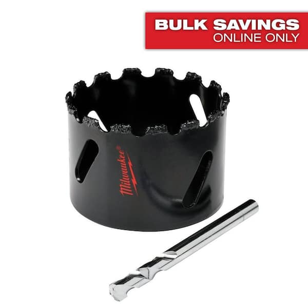 Milwaukee 2-1/2 in. Carbide Grit Hole Saw with Pilot Bit