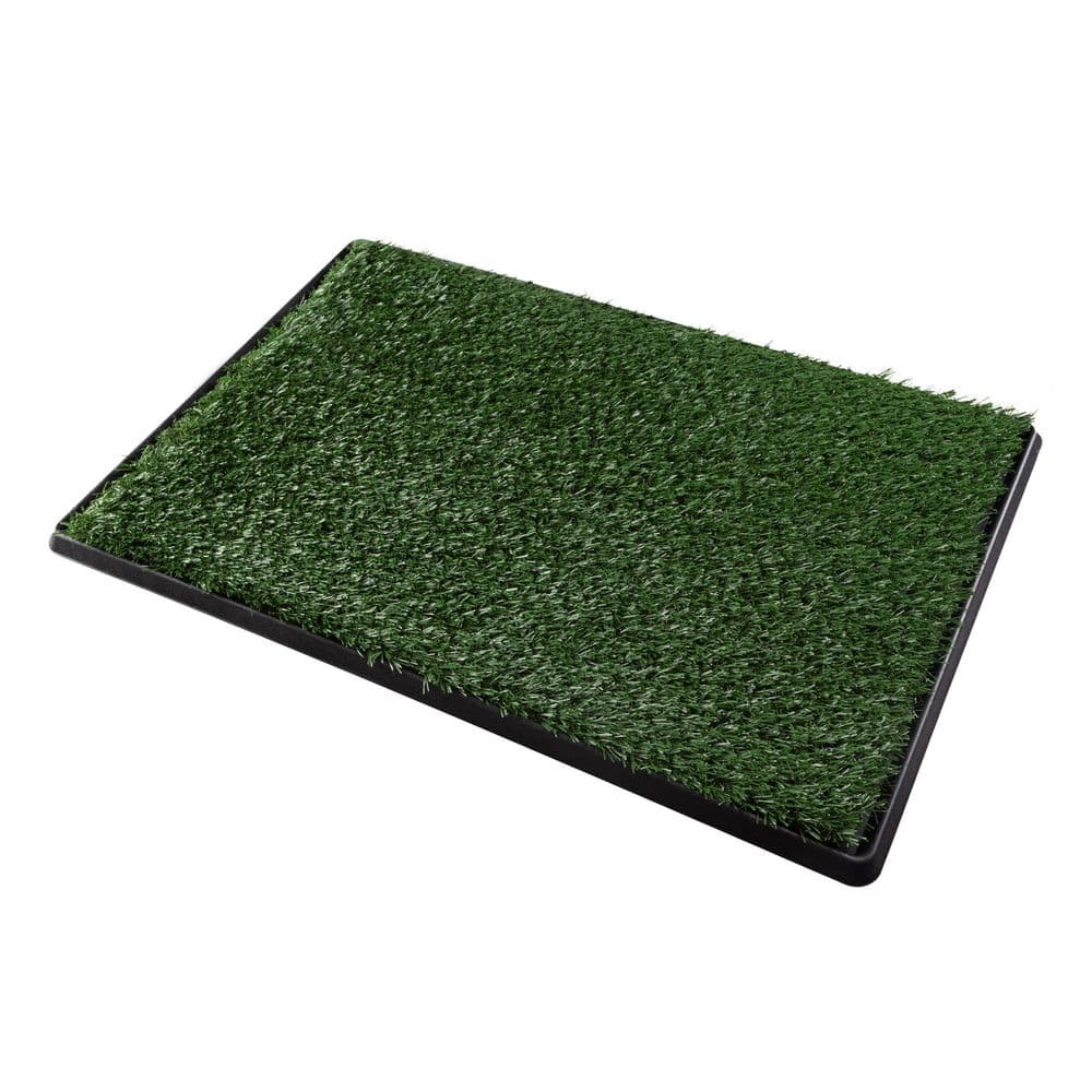 COZIWOW 25 in. x 20 in. Puppy Pet Potty Training Pee Pad Mat Tray  Artificial Grass CW12S0049 - The Home Depot