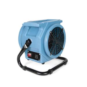10.2 in. PURAERO Air Mover Carpet/Floor Dryer 1/4 HP 1050 CFM High 1-Speed Axial Fan Daisy Chain in Blue