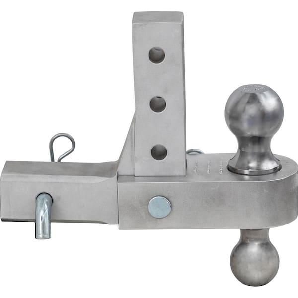 2 5/16" Dual Ball Hitch Mount – Adjustable Raise & Drop Tow Hitch For Trailers, 5000-7500lb Capacity