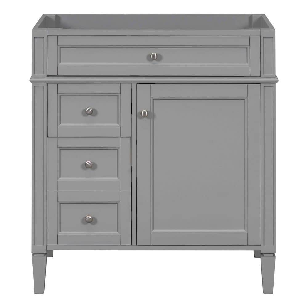 29.3 in. W x 18.2 in. D x 33 in. H Modern Bath Vanity Cabinet without Top in Gray with 2-Drawers and a Tip-out Drawer price history on PriceWatchPro