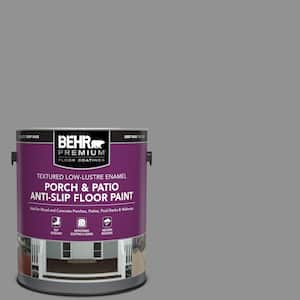 1 gal. #N520-4 Cool Ashes Textured Low-Lustre Enamel Interior/Exterior Porch and Patio Anti-Slip Floor Paint