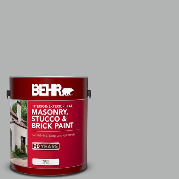 BEHR 1 gal. #PPU26-08 Silverstone Flat Masonry, Stucco and Brick Interior/Exterior Paint