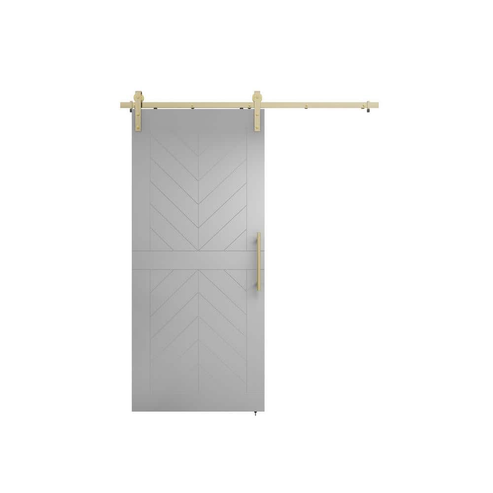 12-Inch Brushed Gold Steel Barn Door Pull Handle
