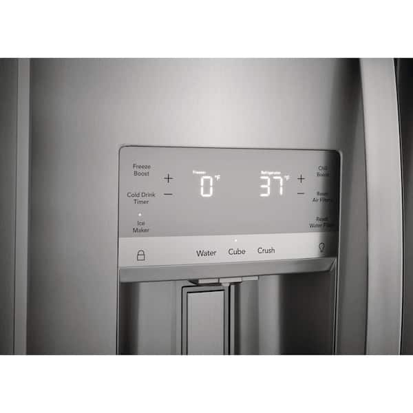 Frigidaire - Gallery 36 in. 22.3 cu. ft. Counter Depth Side-by-Side Refrigerator in Smudge-Proof Stainless Steel, ENERGY STAR