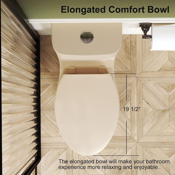 Abruzzo 1.1/1.6 GPF Tornado Flush One-Piece Toilet with Comfort