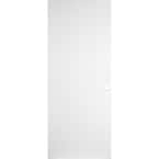 32 in. x 80 in. Primed Smooth Flush Hardboard Hollow Core Composite Interior Door Slab with Bore