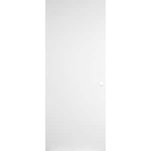32 in. x 80 in. No Panel Primed Smooth Flush Hardboard Hollow Core Composite Interior Door Slab with Bore