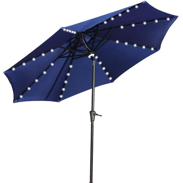 cenadinz 9 ft. Market Patio Umbrella in Navy Blue