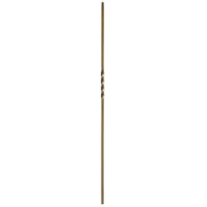 44 in. x 1/2 in. Oil Rubbed Bronze Single Twist Hollow Iron Baluster