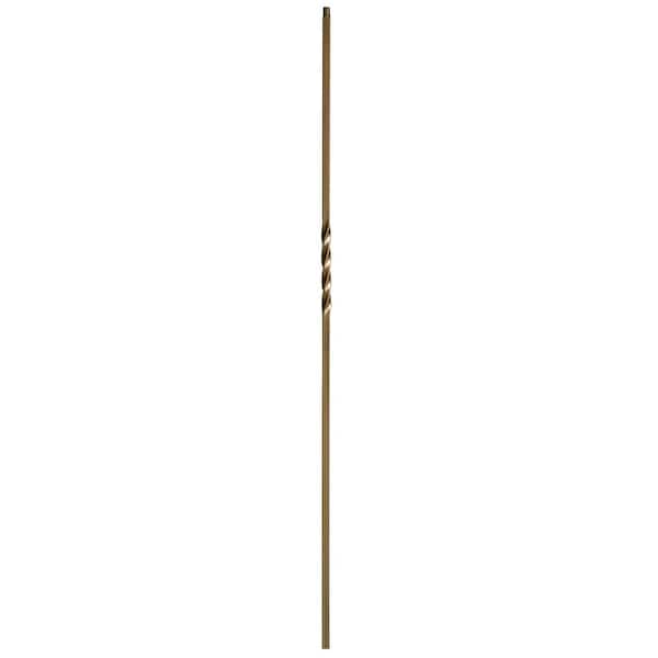 WM Coffman 44 in. x 1/2 in. Oil Rubbed Bronze Single Twist Hollow Iron Baluster