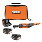 18V Brushless Cordless 3/8 in. Ratchet with (2) 4.0 Ah Batteries, Charger, and Bag