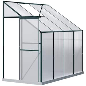 100 in. W x 50 in. D x 87 in. H Aluminum Polycarbonate Walk-In Garden Greenhouse with Roof Vent for Plants Herbs Green