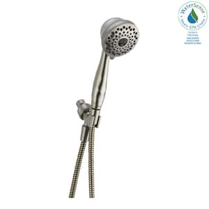 7-Spray Patterns 1.75 GPM 3.81 in. Wall Mount Handheld Shower Head in Stainless