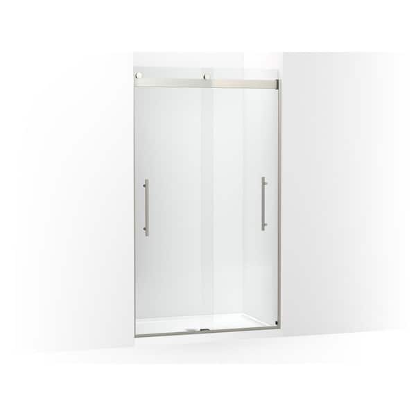 KOHLER Levity Plus 45-48 in. W x 82 in. H  Sliding Frameless Shower Door Crystal with 3/8 in. Thick Clear Glass
