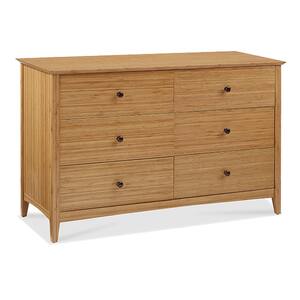 Willow 6-Drawer Caramelized Dresser 32 in. x 52 in. x 20 in.