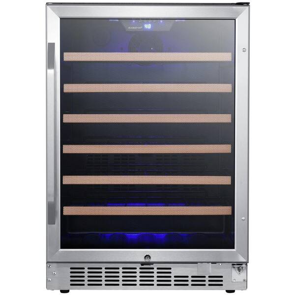 EdgeStar - 53 Bottle 24 in. Built-In Single Zone Wine Cooler