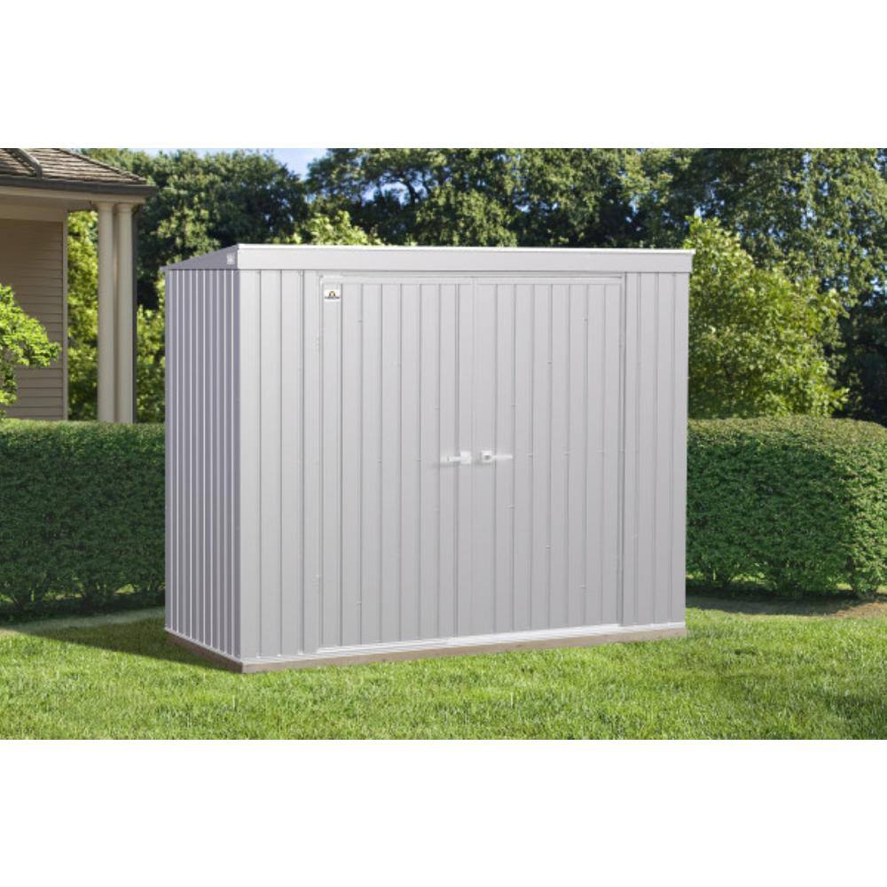 8 ft. x 4 ft. Silver Galvalume Steel Storage Shed