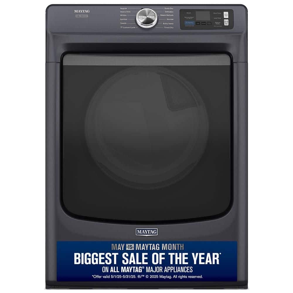 7.4 cu. ft. Vented Front Load Stackable Electric Dryer in Midnight Steel with Pet Pro Option