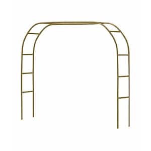 85 in. Gold Metal Garden Arch, Wide Sturdy Metal Trellis