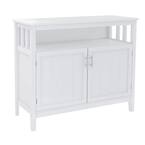 39.96 in. W Kitchen Storage Sideboard and Buffet Server Cabinet With 2 Doors, Freestanding Cabinet in White