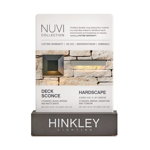 HINKLEY - Hinkley Landscape Lighting Nuvi Round 12v Integrated LED Deck Sconce, Black