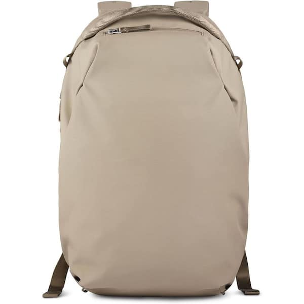 Modular Camera and Laptop Travel Backpack Water Resistant Anti-Theft Recycled Bag in Beige