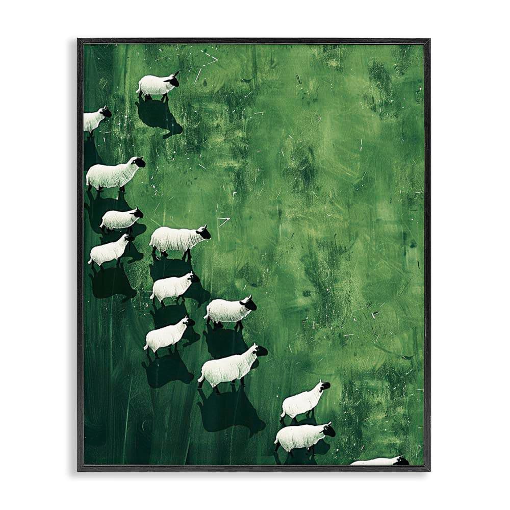 Wandering Sheep Abstraction by Arlington Prints Black Framed Animal Giclee Art Print 14 in. x 11 in. price history on PriceWatchPro