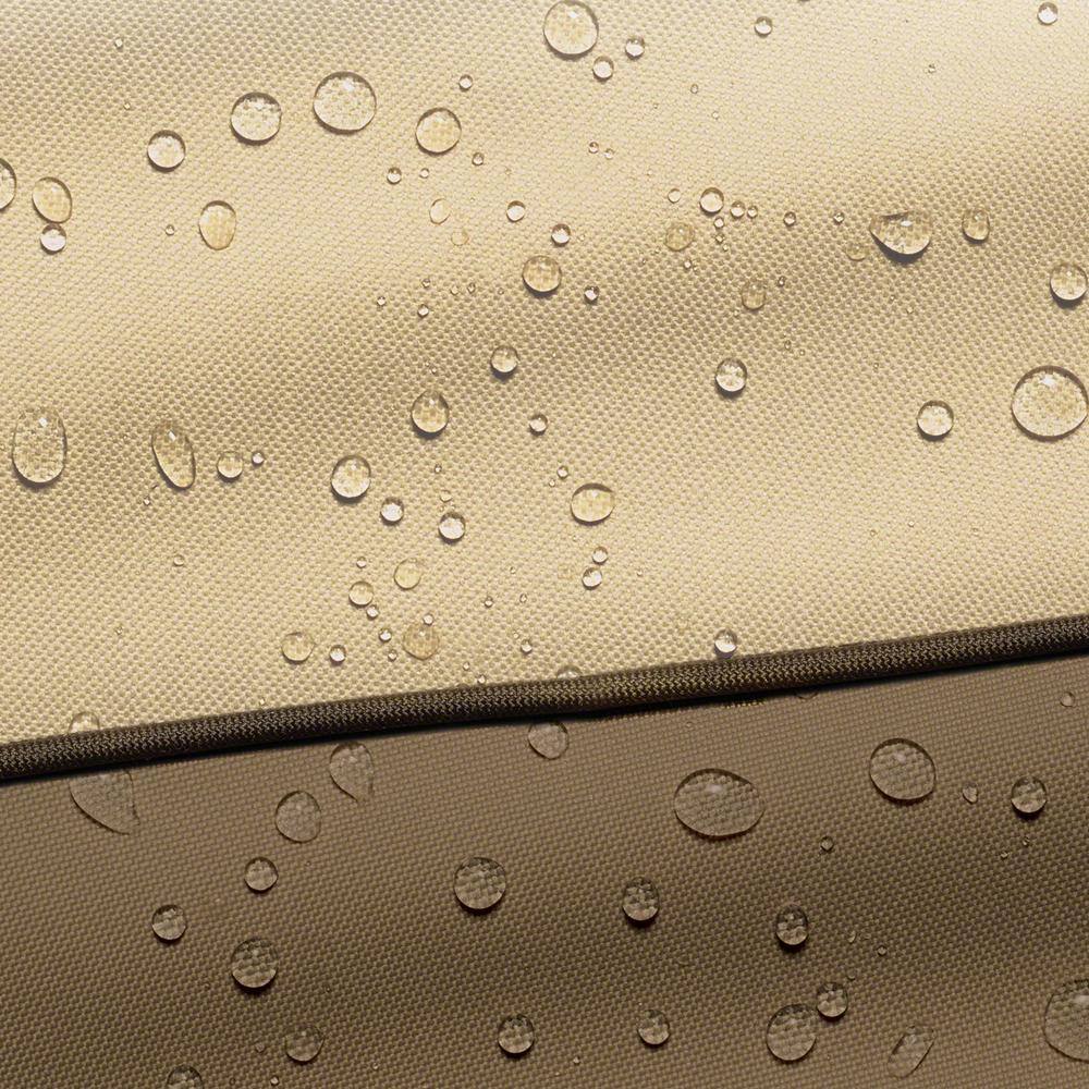 Veranda Beige and Brown Water-Resistant Propane Tank Cover
