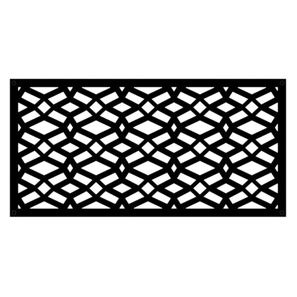 Barrette Outdoor Living 2 ft. x 4 ft. Celtic Black Vinyl Decorative Screen Panel