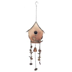 Copper Antique Style Hanging Birdhouse Wind Chime Pagoda