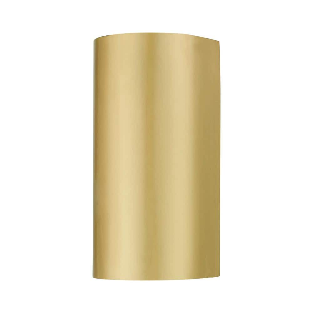 Satin Gold Handcrafted Stainless Steel Outdoor Wall Sconce