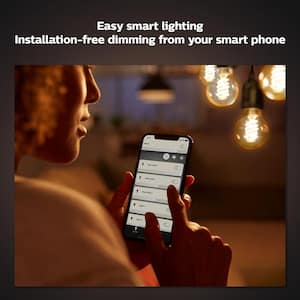 40-Watt Equivalent A19 Smart LED Vintage Edison Tuneable White Light Bulb with Bluetooth (1-Pack)
