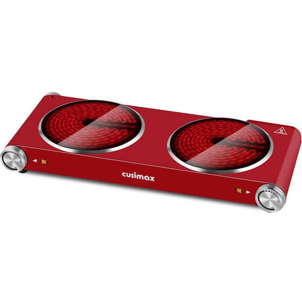 Double Burner/Hot Plate Electric Portable Stainless Steel Infrared