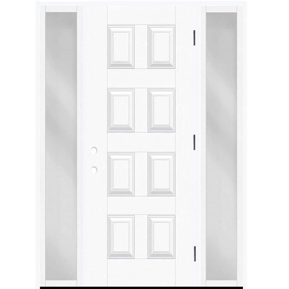 Regency 60 in. x 80 in. 8-Panel LHOS Unfinished Mahogany Fiberglass Prehung Front Door w/10 in. SLs w/ 4-9/16 Jamb price history on PriceWatchPro