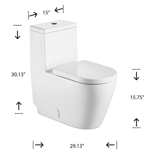 Bnk Modern Fashion Round Toilet 1 Piece White 1 Piece 0 8 1 28 Gpf White Double Flush Toilet Bnk Bl 132 Opt The Home Depot