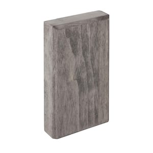Prestained Gray 1 in. x 3-1/2 in. x 6-1/2 in. Wood Plinth Block