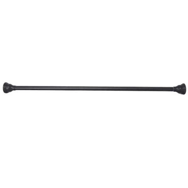 Kingston Brass Edenscape 60 in. to 72 in. Stainless Steel Adjustable Shower Curtain Rod in Matte Black